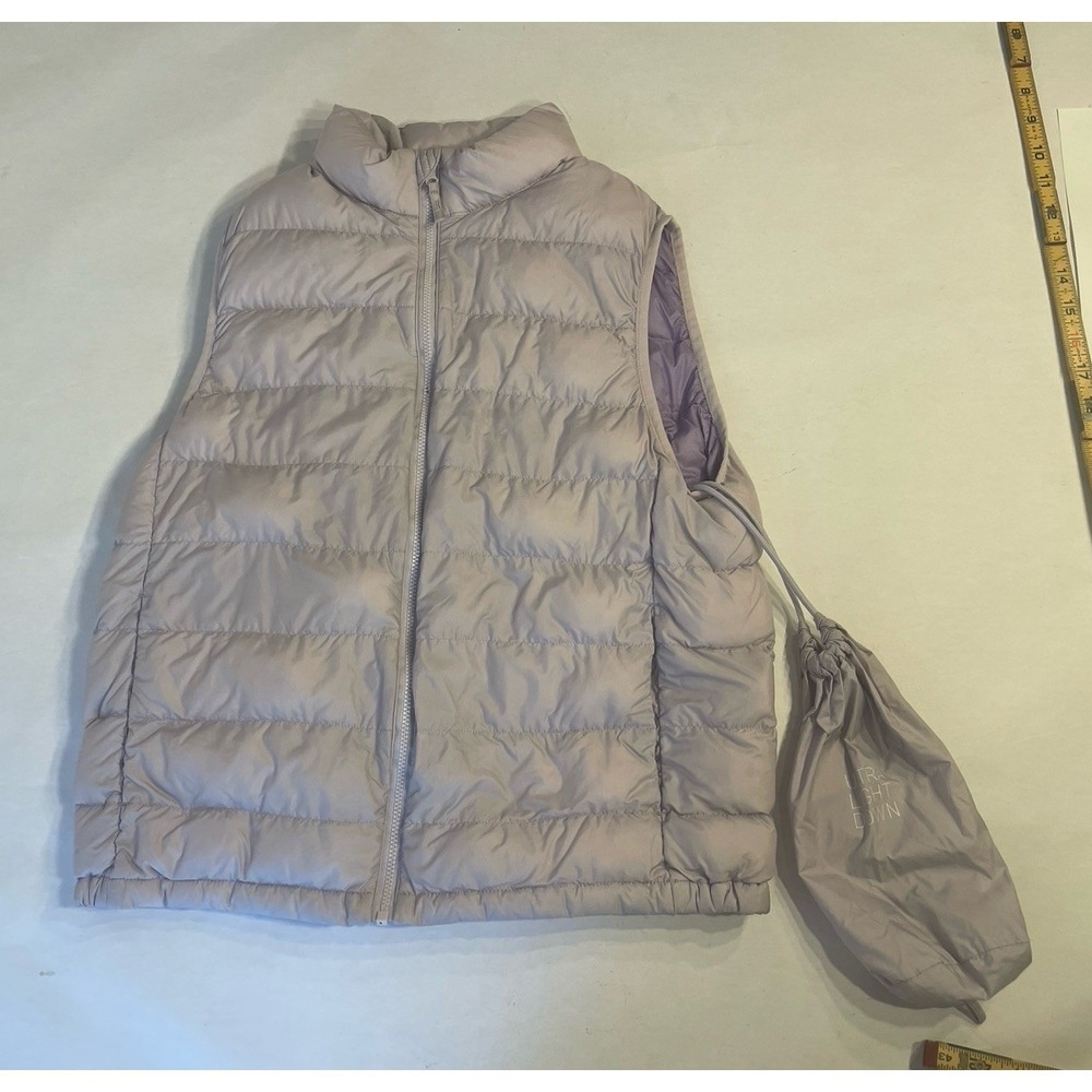 Uniqlo Kids Puffer Vest full zip front with pockets - Light Purple Size 13